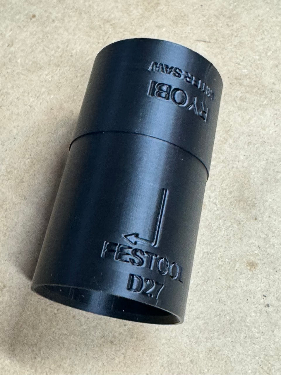 Festool Locking D27 Hose Adapter for Ryobi Miter Saw