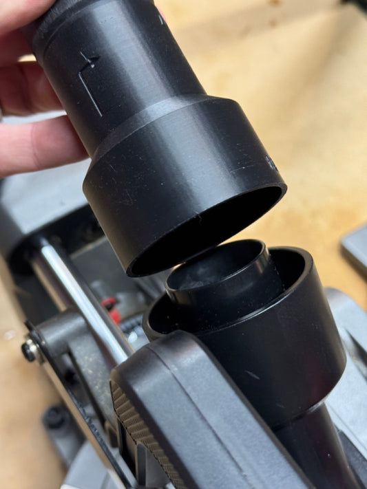 Festool Compatible Locking D27 Hose Adapter for Milwaukee M18 2733-20 Dual Bevel Sliding Compound Miter Saw