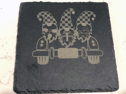 Christmas Gnomes Set 2 Collection Slate Coasters