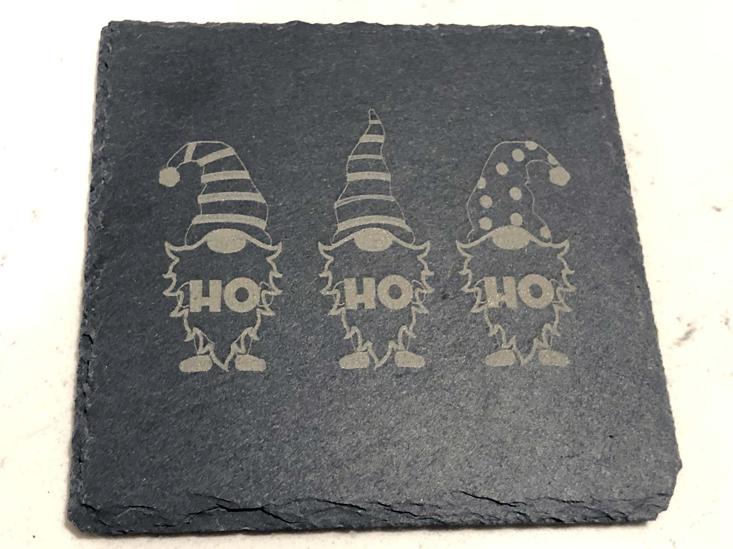 Christmas Gnomes Set 2 Collection Slate Coasters