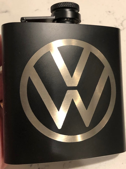 'VW' Stainless Steel Hip Flask