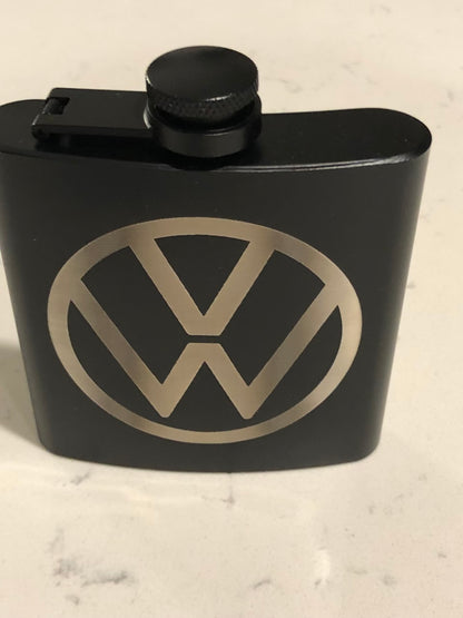 'VW' Stainless Steel Hip Flask