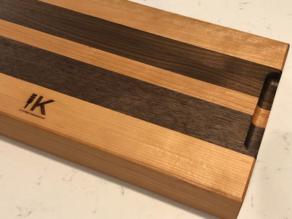 Walnut and Cherry Edge Grain Cutting Board