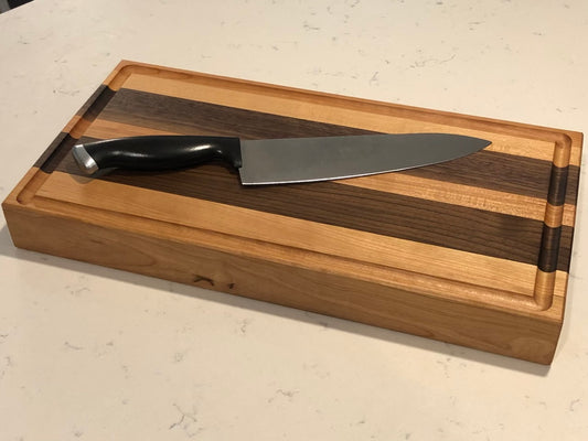 Walnut and Cherry Edge Grain Cutting Board