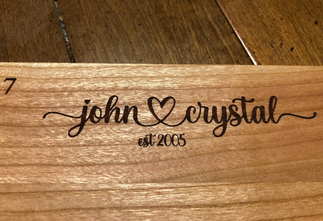 Personalized Laser Engraving on Wood Optional Addon