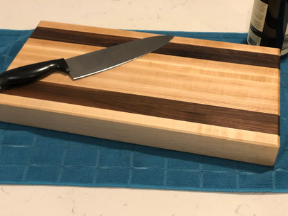 Cherry and Walnut Edge Grain Cutting Board