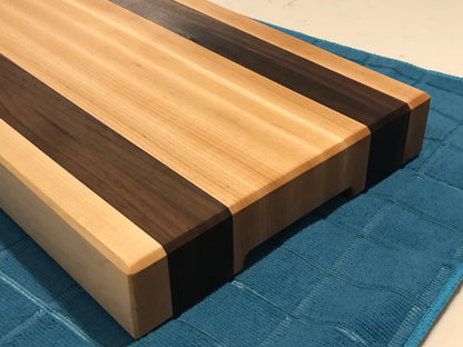 Cherry and Walnut Edge Grain Cutting Board