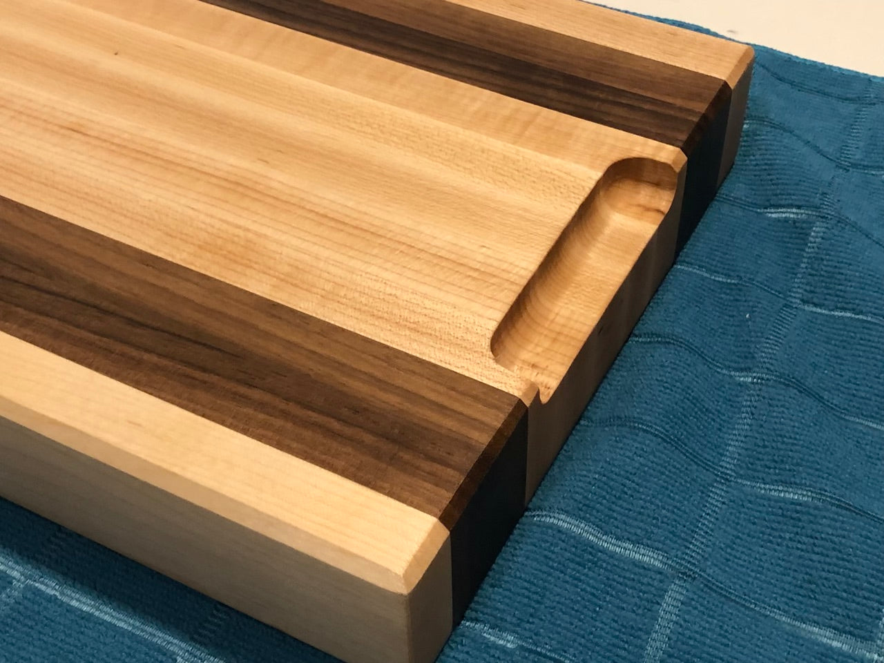 Cherry and Walnut Edge Grain Cutting Board