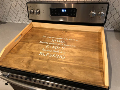 Noodle Board / Stove Top Cover with Text