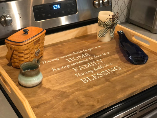 Noodle Board / Stove Top Cover with Text