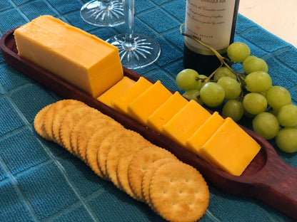 Natural Padauk Exotic Wood Cheese Serving Tray