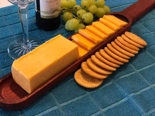 Natural Padauk Exotic Wood Cheese Serving Tray