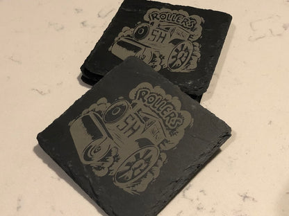 Steel-High Rollers Slate Coaster - Set of Four