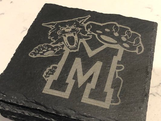 Mechanicsburg Wildcats Slate Coaster - Set of Four