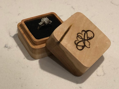 Hearts and Infinity Cherry Engagment / Anniversary Box