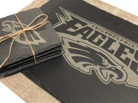 Eagles Slate Serving Tray and Four Coaster Gift Set