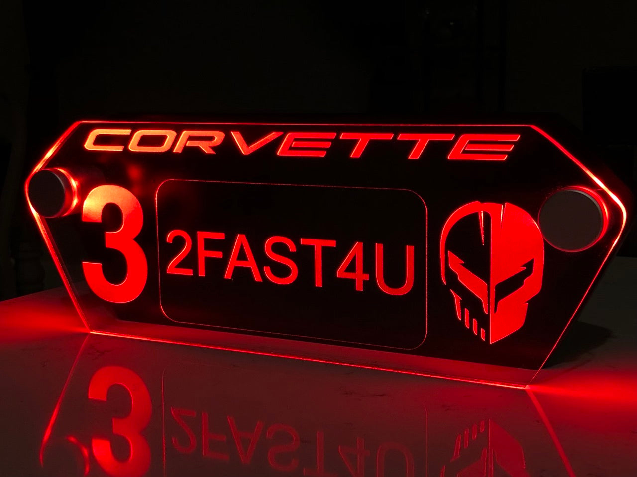 Corvette C8R Special Edition Customized Plate Style Acrylic Wall Art