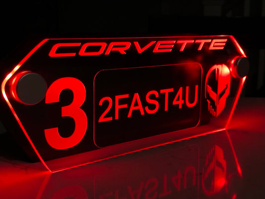 Corvette C8R Special Edition Customized Plate Style Acrylic Wall Art