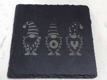 Christmas Gnomes Set 2 Collection Slate Coasters