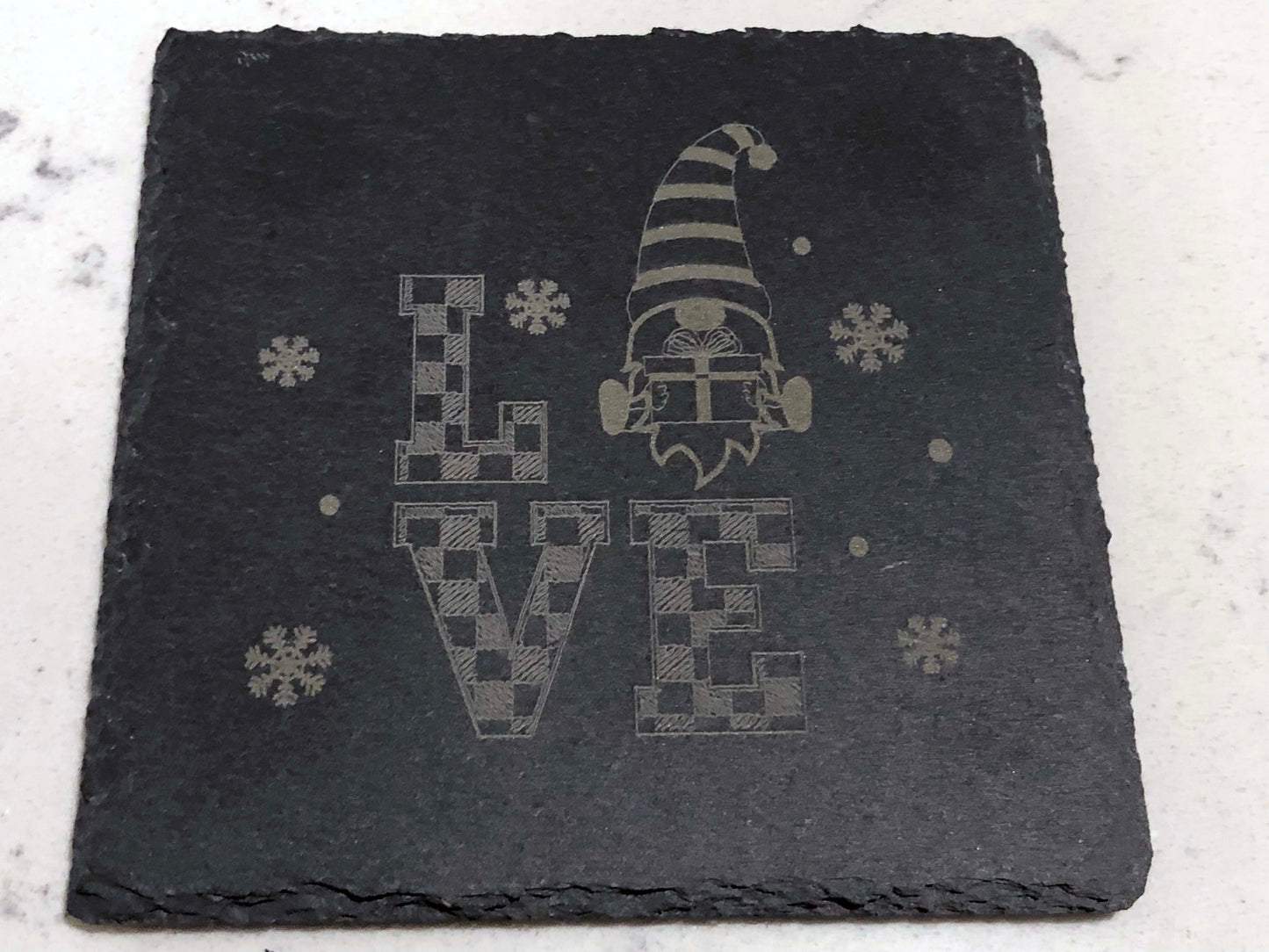 Christmas Gnomes Set 1 Collection Slate Coasters