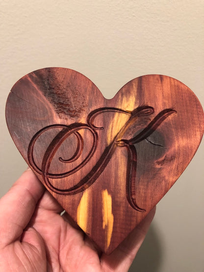 Personalized Heart Shaped Keepsake Box - Aromatic Cedar