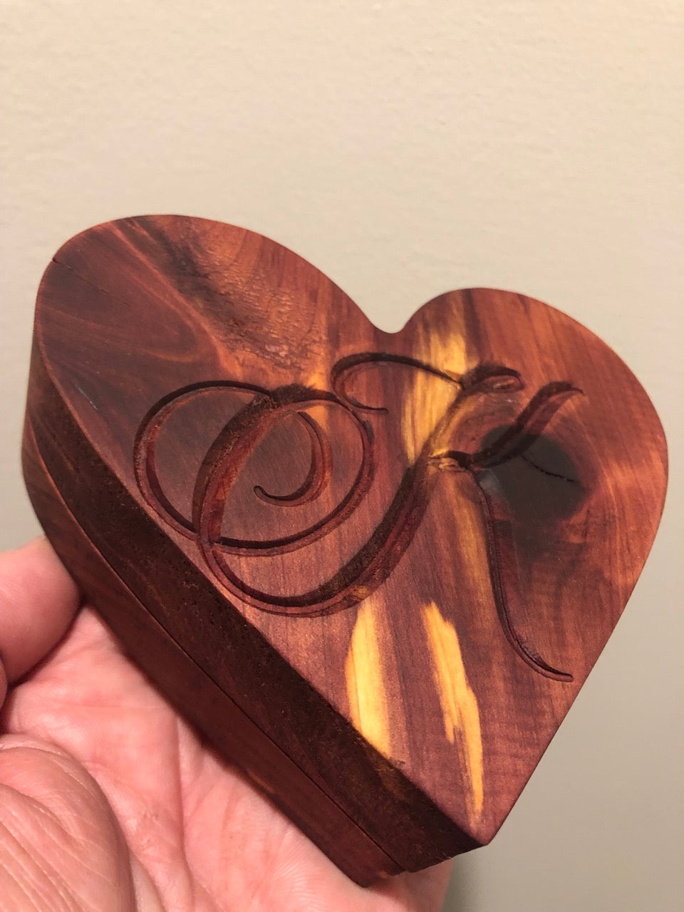 Personalized Heart Shaped Keepsake Box - Aromatic Cedar