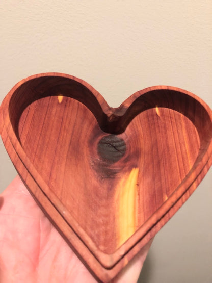 Personalized Heart Shaped Keepsake Box - Aromatic Cedar