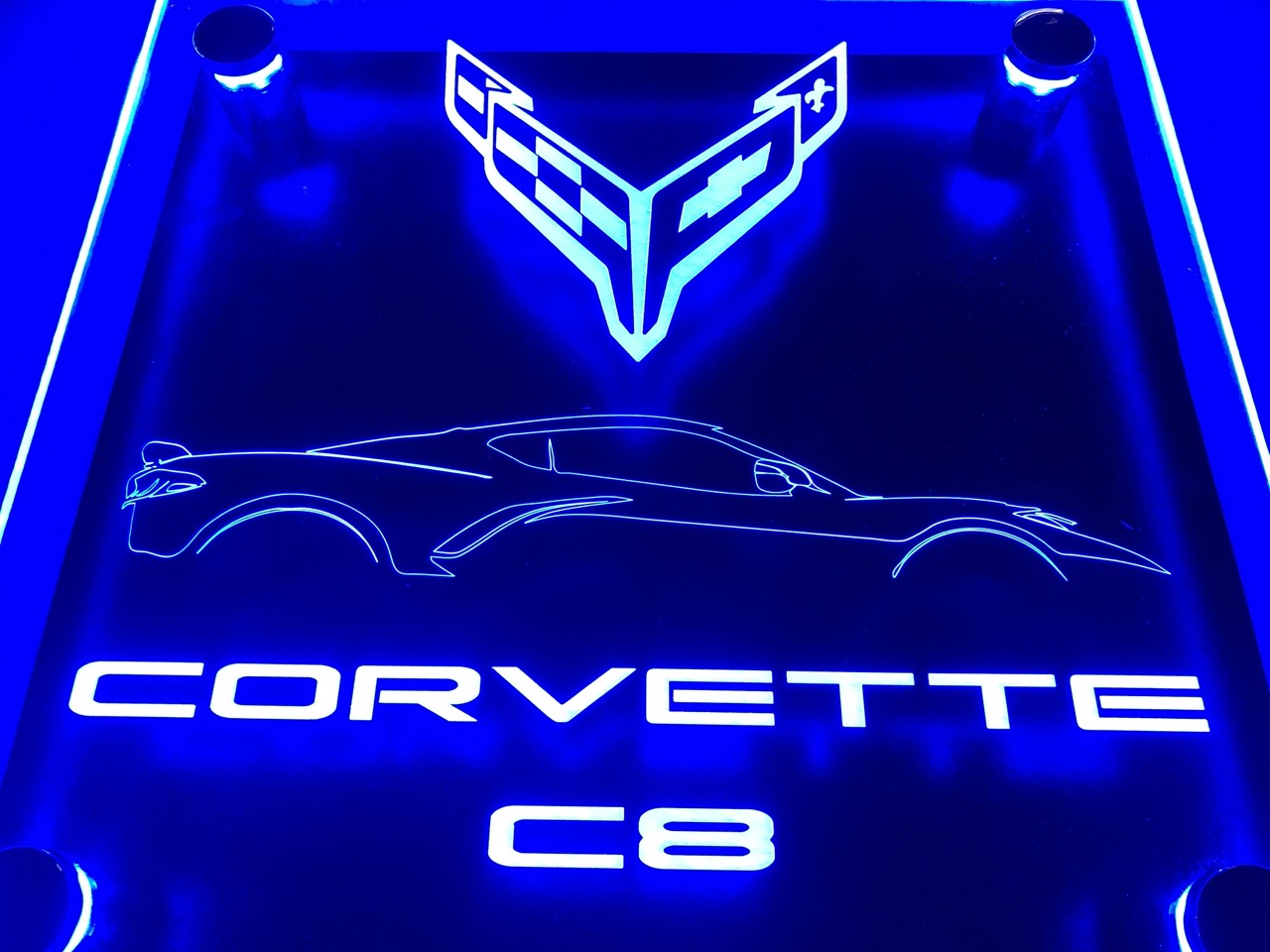 Corvette C8 Acrylic Display Wall Art