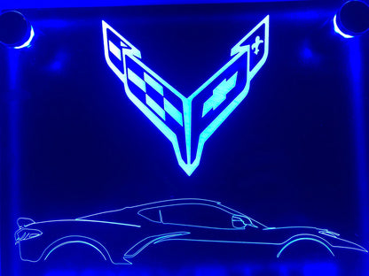 Corvette C8 Acrylic Display Wall Art