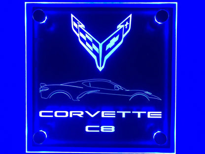 Corvette C8 Acrylic Display Wall Art