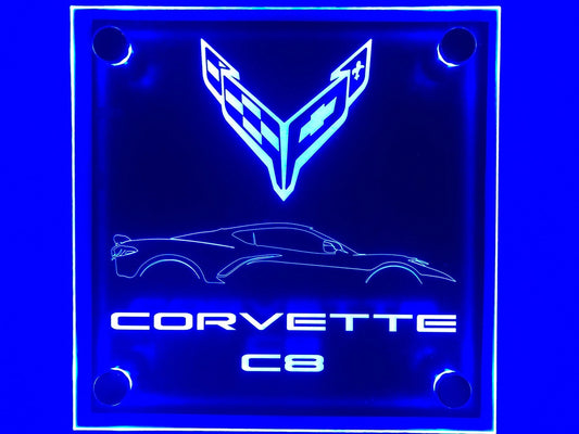 Corvette C8 Acrylic Display Wall Art