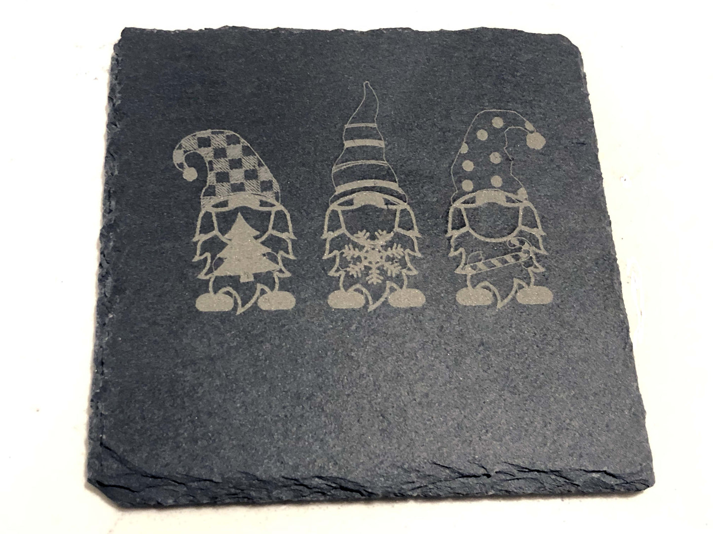 Christmas Gnomes Set 2 Collection Slate Coasters